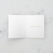 Gold Glam Sparkle Bokeh gepersonaliseerd Dank u Bedankkaart (Binnen)