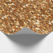 Gold Glam Sparkle Hearts Cadeaupapier (Hoek)