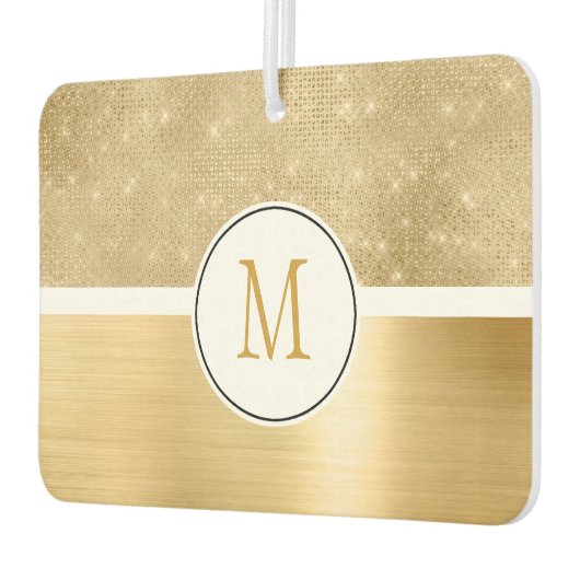Gold Glam Sparkle Monogram Luchtverfrisser (Links)
