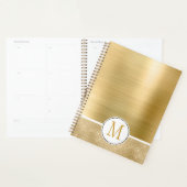Gold Glam Sparkle Monogram Planner (Display)