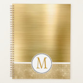 Gold Glam Sparkle Monogram Planner (Voorkant)