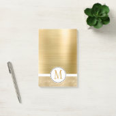 Gold Glam Sparkle Monogram Post-it® Notes (Kantoor)