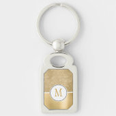 Gold Glam Sparkle Monogram Sleutelhanger (Voorkant)