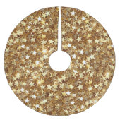 Gold Glam Sparkle Stars Kerstboom Rok (Voorkant)