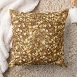 Gold Glam Sparkle Stars Kussen