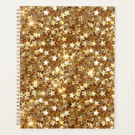 Gold Glam Sparkle Stars Planner (Voorkant)