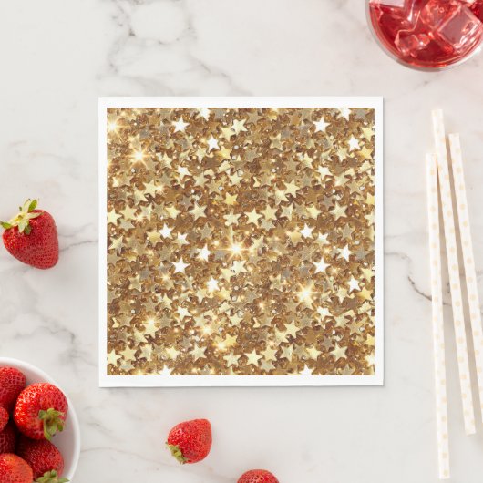 Gold Glam Sparkle Stars Servet (Insitu)