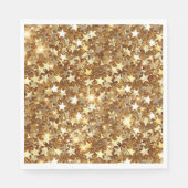 Gold Glam Sparkle Stars Servet (Voorkant)