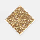 Gold Glam Sparkle Stars Servet (Hoek)