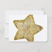 Gold Glam Star RSVP Kaartje (Achterkant)