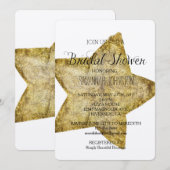 Gold Glam Star vrijgezellenfeest Kaart (Voorkant / Achterkant)