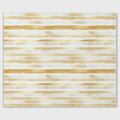 Gold Glam Stripes Verjaardag Cadeaupapier (Vlak)
