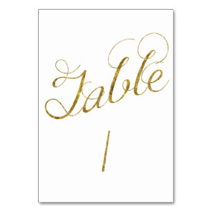 Gold Glam tabel 1 nummer Kaart
