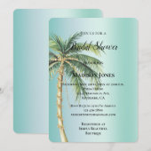 Gold Glam Tropical Palm Tree Vrijgezellenfeest Kaart (Voorkant / Achterkant)