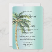 Gold Glam Tropical Palm Tree Vrijgezellenfeest Kaart (Voorkant)