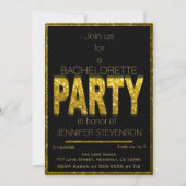 Gold Glam | Uitnodiging Bachelorette (Voorkant)