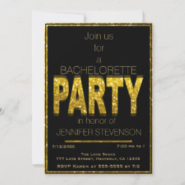 Gold Glam | Uitnodiging Bachelorette