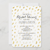 Gold Glam Wit Abstract Vrijgezellenfeest Kaart (Voorkant)