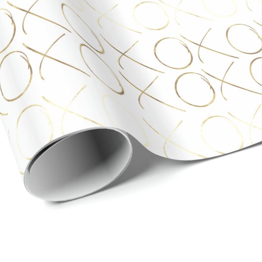 Gold Glam XOXO Cadeaupapier (Rol Hoek)