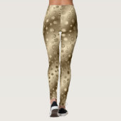 Gold Glam Yoga Pants Workout Leggings (Achterkant)
