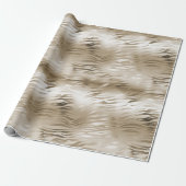 Gold Glam Zebra Animal Print Cadeaupapier (Uitgerold)