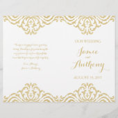 Gold Glamor Elegance Wedding Program (Voorkant)