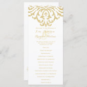 Gold Glamor Elegance Wedding Program Programmakaart (Voorkant / Achterkant)
