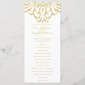 Gold  Glamor Elegance Wedding Program Programmakaart (Voorkant)