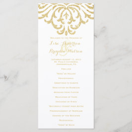 Gold  Glamor Elegance Wedding Program Programmakaart