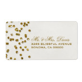 Gold Glamor Glitter Confetti Labels (Voorkant)