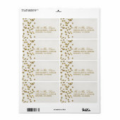 Gold Glamor Glitter Confetti Labels (Full Sheet)