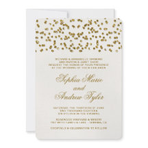 Gold Glamor Glitter Confetti Wedding