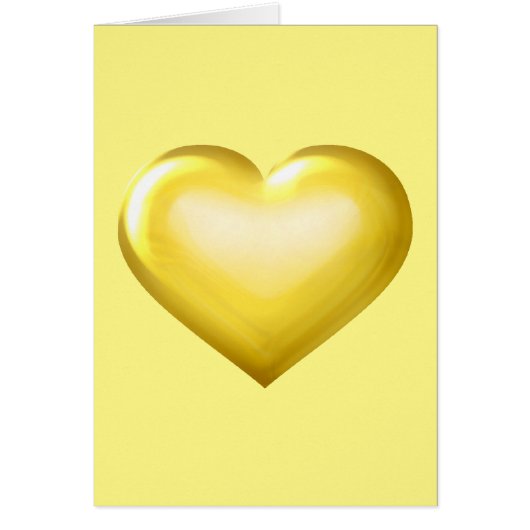 Gold Glass Heart - Blank binnen (Voorkant)