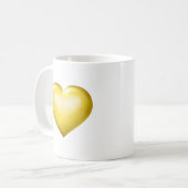 Gold Glass Heart Koffiemok (Voorkant links)