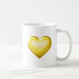 Gold Glass Heart Koffiemok