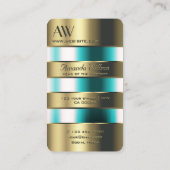 Gold Glass kan Blauwgroen vloeistoffen optisch mak Visitekaartje (Achterkant)