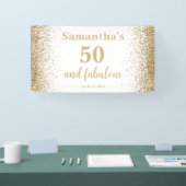 Gold Gliter 50th Birthday Spandoek (Beurs)