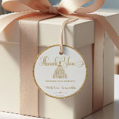 Gold Gliter Princess Baby shower Bedankt Bedankjes Labels