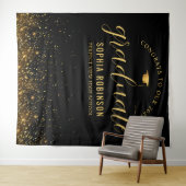 Gold Glitter 2025 Afstuderen afstudeerfeest Wandkleed (In Situ (horizontaal))