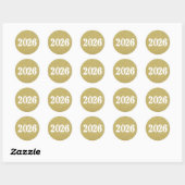 Gold glitter 2026 stickers  (Vel)