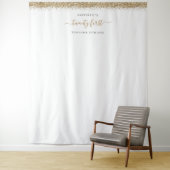 Gold Glitter 21st Background for Photos Tapestry Wandkleed (In situ)