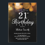 Gold Glitter 21st Birthday Invitation Card Kaart<br><div class="desc">Gold Glitter 21st Birthday Invitation Card. Volwassen verjaardag. Glitter Bokeh achtergrond. 16e 18e 21e 30e 40e 50e 70e 80e 90e 100e. Elke leeftijd. Voor verdere aanpassing,  te klikken gelieve de knoop "van de Aanpassing het"en ons ontwerphulpmiddel te gebruiken om deze sjabloon te wijzigen.</div>