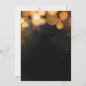 Gold Glitter 21st Birthday Invitation Kaart (Achterkant)