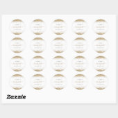 Gold Glitter 21ste verjaardag Dank u Ronde Sticker (Vel)