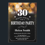 Gold Glitter 30th Birthday Invitation Kaart<br><div class="desc">Gold Glitter 30th Birthday Invitation. Witte Typografie. Achtergrond zwart-wit karton. Volwassen verjaardag. Mannelijke Mannen of vrouwen: Birthday. Kinder jongen of meisje Lady Teen Teenage Bday Invite. 13e 15e 16e 18e 21e 30e 40e 50e 60e 70e 80e 90e 100e. Elke leeftijd. Voor verdere aanpassing, te klikken gelieve de knoop "van de...</div>