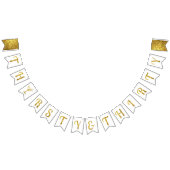 Gold Glitter 30thBirthday/Jubileum Party Banner (Alle)