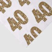 Gold Glitter 40th Birthday Tissuepapier (Detail)