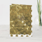Gold Glitter 50 50th Wedding Jubileum Birthday Kaart (Achterkant)