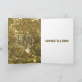 Gold Glitter 50 50th Wedding Jubileum Birthday Kaart (Binnen)