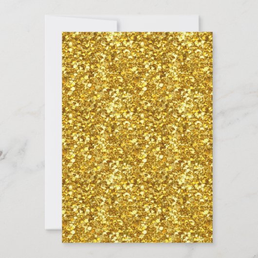 Gold Glitter 50 Fabulous Birthday champagne party Kaart (Achterkant)